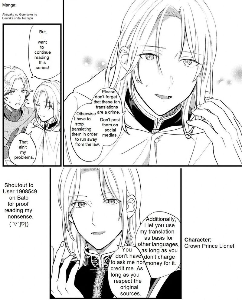 Akuyaku No Goreisoku No Dounika Shitai Nichijou 10 1