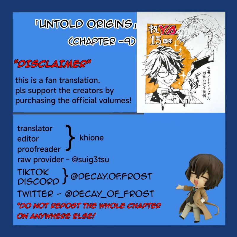 Bungou Stray Dogs The Secret Story Behind The Detective Agencys Establishment 9 1