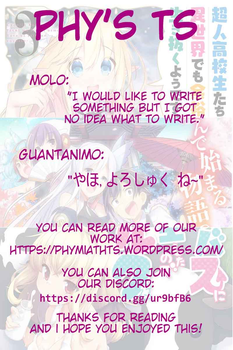 Choujin Koukousei Tachi Wa Isekai Demo Yoyuu De Ikinuku You Desu 20 20
