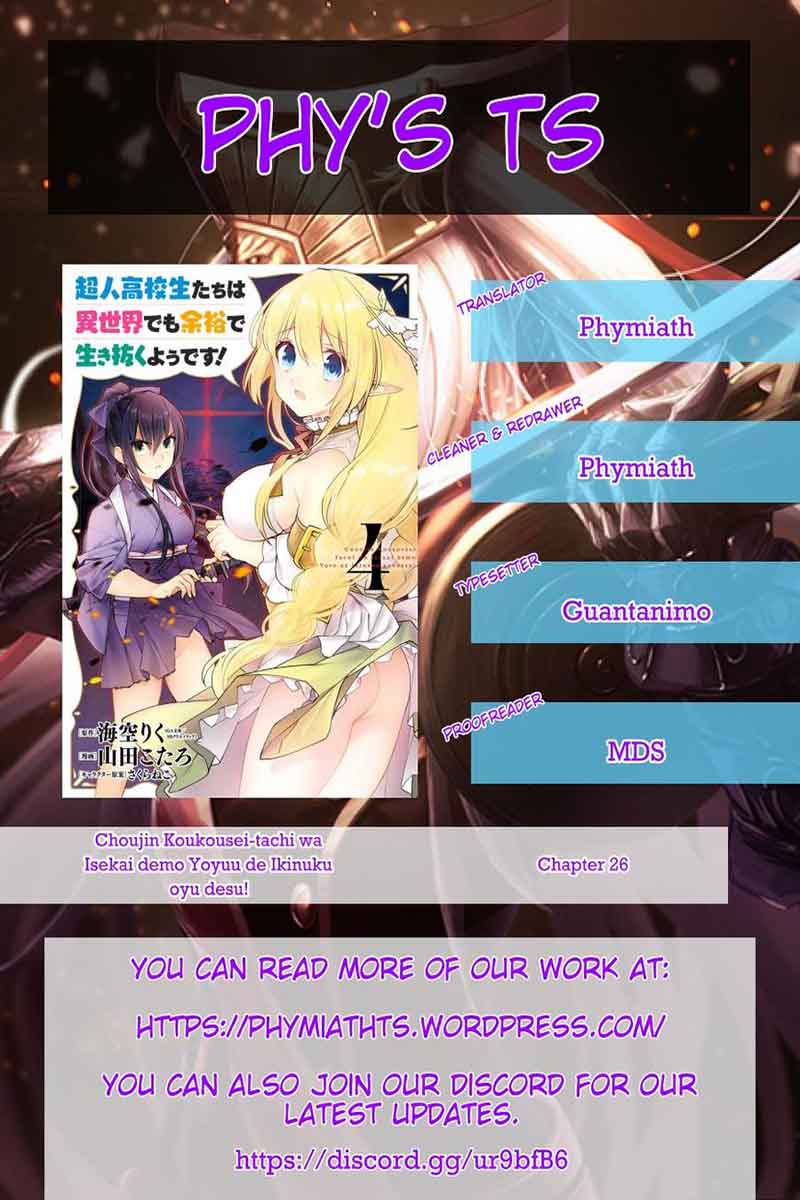 Choujin Koukousei Tachi Wa Isekai Demo Yoyuu De Ikinuku You Desu 26 19