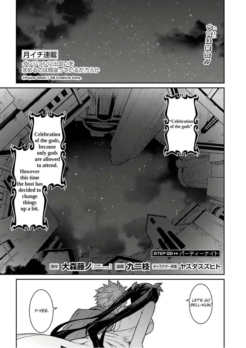 Dungeon Ni Deai Wo Motomeru No Wa Machigatte Iru Darou Ka 88 1