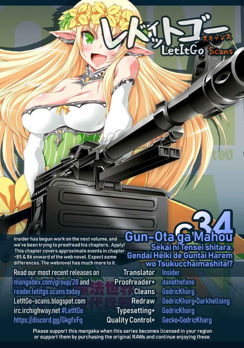 Gunota Ga Mahou Sekai Ni Tensei Shitara Gendai Heiki De Guntai Harem O Tsukucchaimashita 34 1