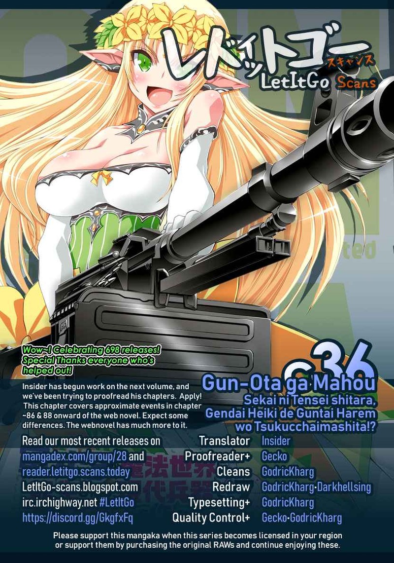 Gunota Ga Mahou Sekai Ni Tensei Shitara Gendai Heiki De Guntai Harem O Tsukucchaimashita 36 1