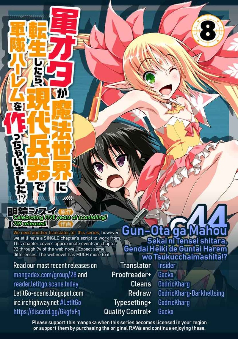 Gunota Ga Mahou Sekai Ni Tensei Shitara Gendai Heiki De Guntai Harem O Tsukucchaimashita 44 1