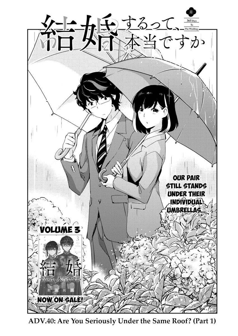 Kekkon Surutte Hontou Desu Ka 365 Days To The Wedding 40 1