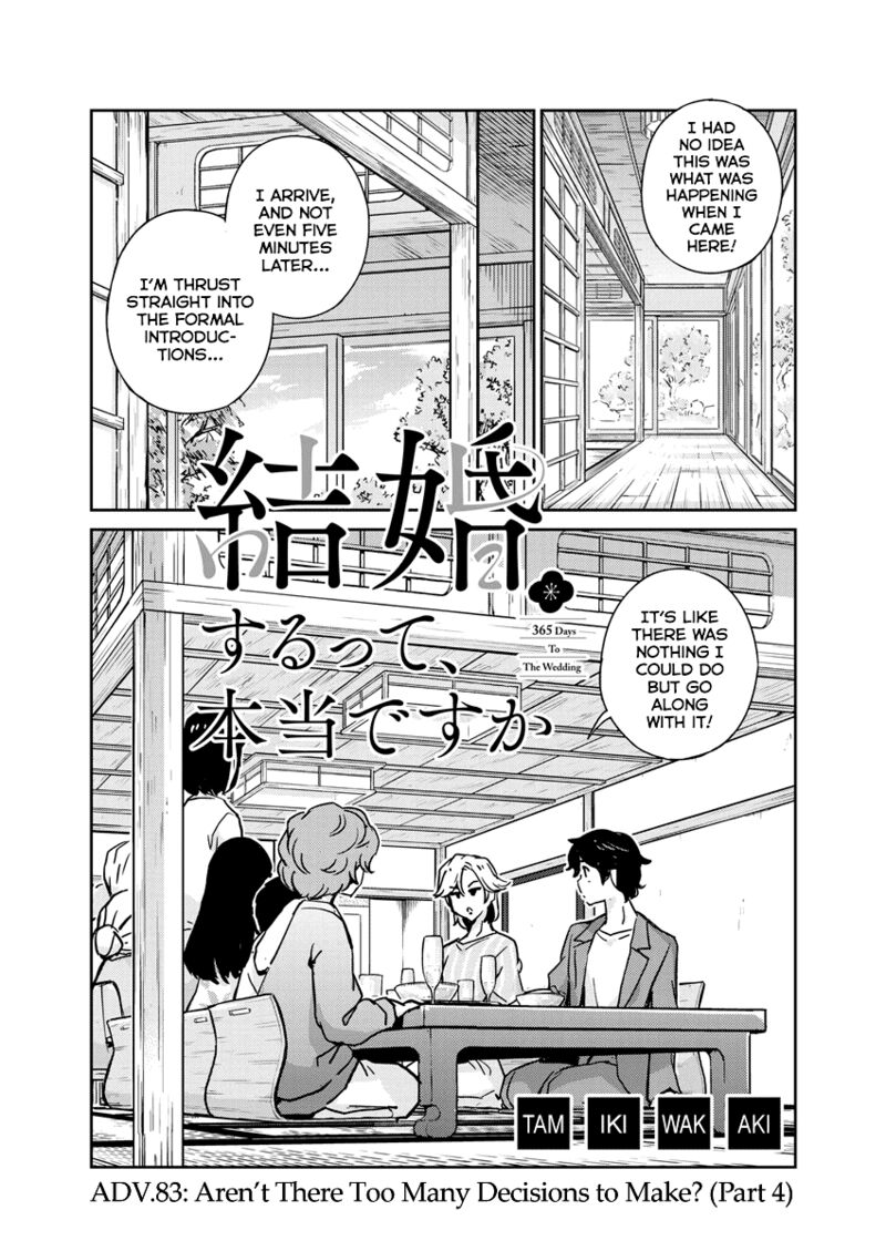 Kekkon Surutte Hontou Desu Ka 365 Days To The Wedding 83 1