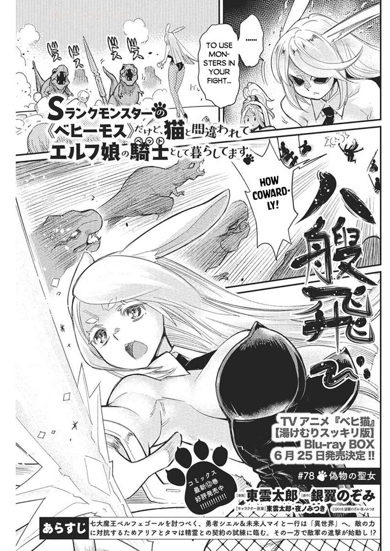 S Rank Monster No Behemoth Dakedo Neko To Machigawarete Erufu Musume No Kishi Pet Toshite Kurashitemasu 78 1