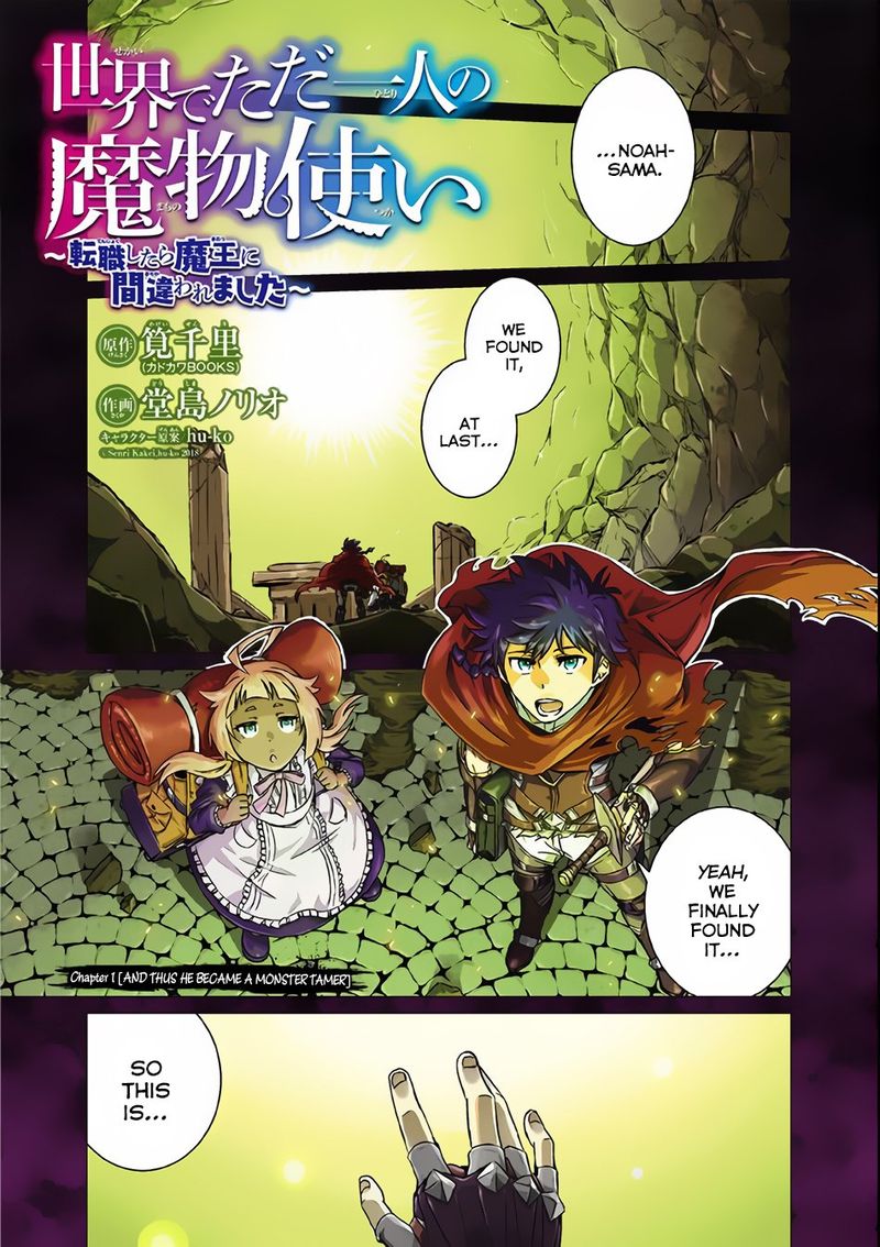 Sekai De Tada Hitori No Mamono Tsukai Tenshoku Shitara Maou Ni Machigawaremashita 1 1