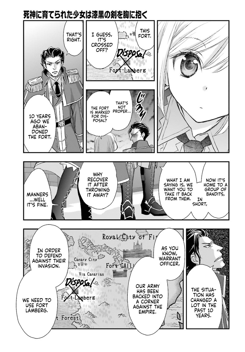 Shinigami Ni Sodaterareta Shoujo Wa Shikkoku No Tsurugi Wo Mune Ni Idaku 3 23