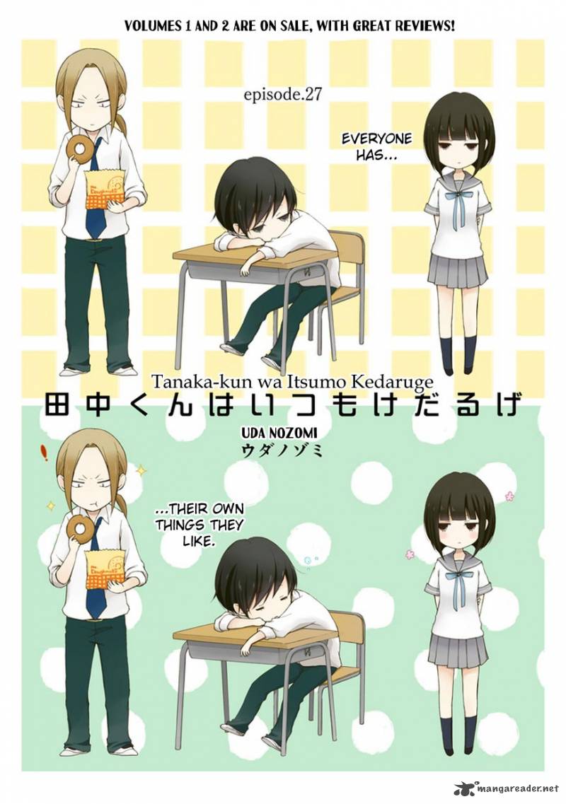 Tanaka Kun Wa Itsumo Kedaruge 27 2